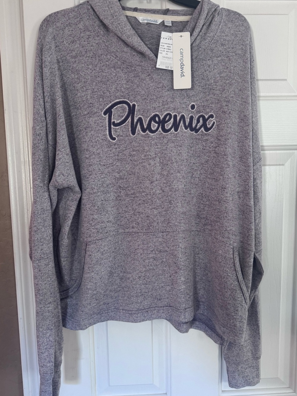 NWT Camp David Phoenix Wisteria Heather Purple Soft Lounge Hoodie Sweatshirt -